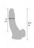 Dildo-COCK 8 INCH W/ BALLS BLACK